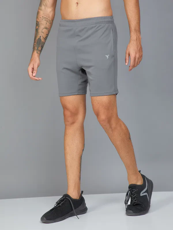 Men Solid Slim Fit Shorts with TECHNO DRY - Image 3