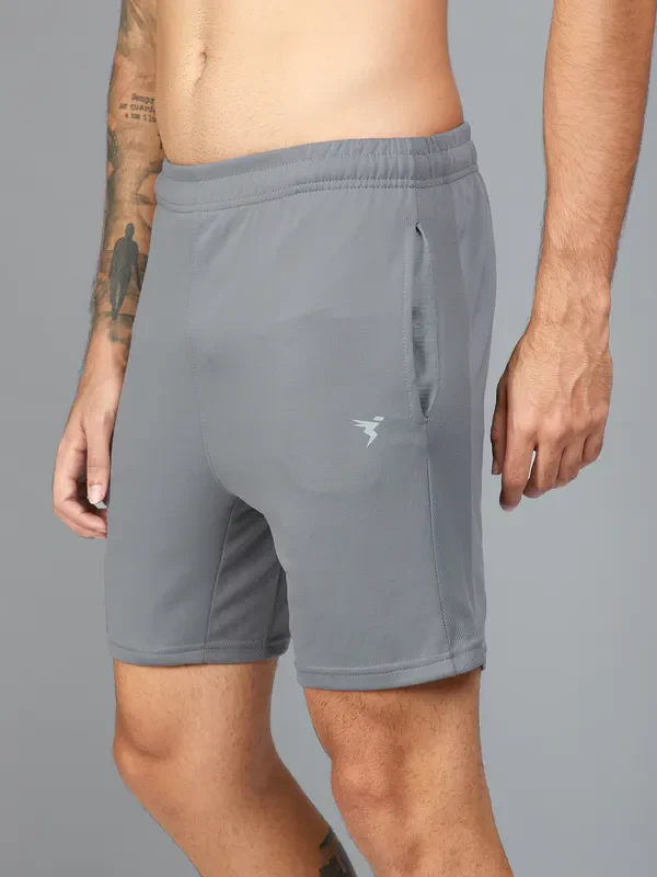 Men Solid Slim Fit Shorts with TECHNO DRY - Image 6
