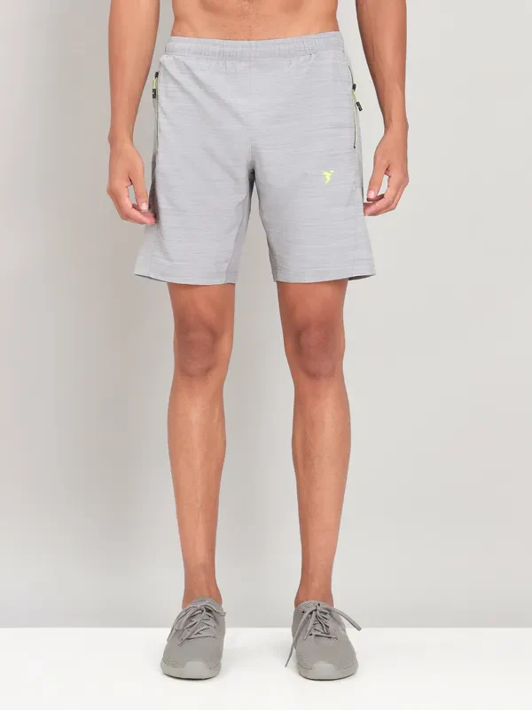 Men Melange Slim Fit Shorts with TECHNOLITE - Image 2