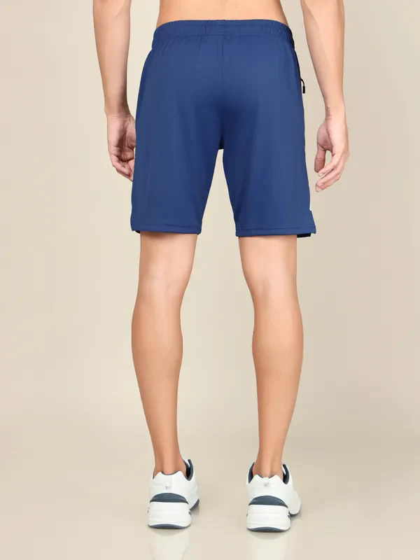 Men Solid Slim Fit Shorts with TECHNO DRY - Image 4