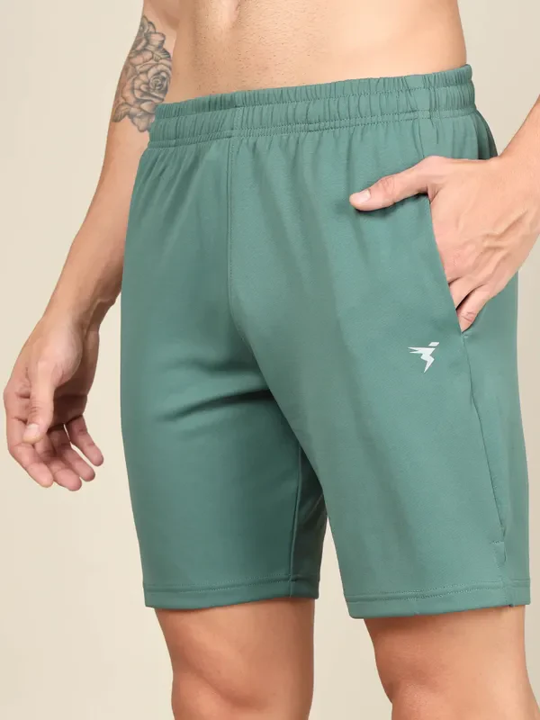 Men Solid Slim Fit Shorts with TECHNO DRY - Image 5