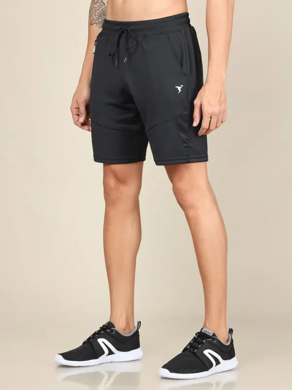 Men Solid Slim Fit Shorts with TECHNO DRY - Image 4