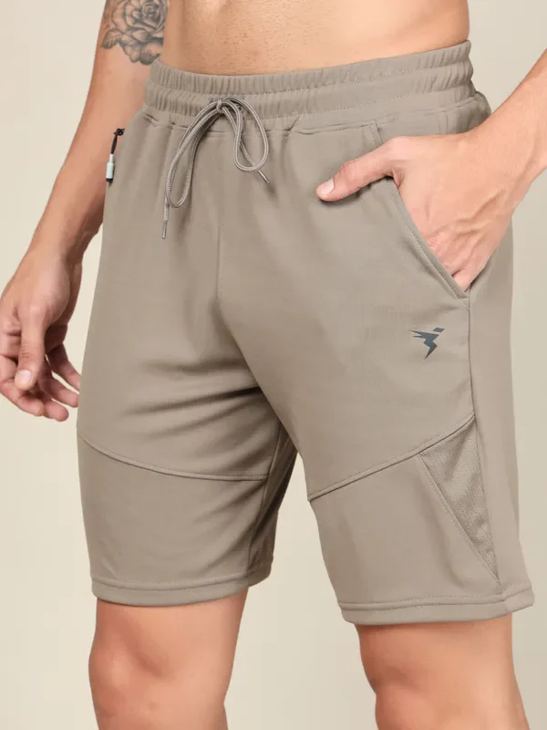 Men Solid Slim Fit Shorts with TECHNO DRY - Image 6