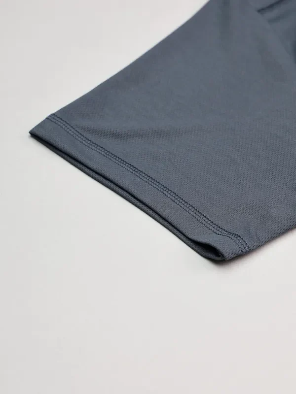 Men Solid Slim Fit Crew Neck T-shirt with TECHNO COOL+ - Image 7