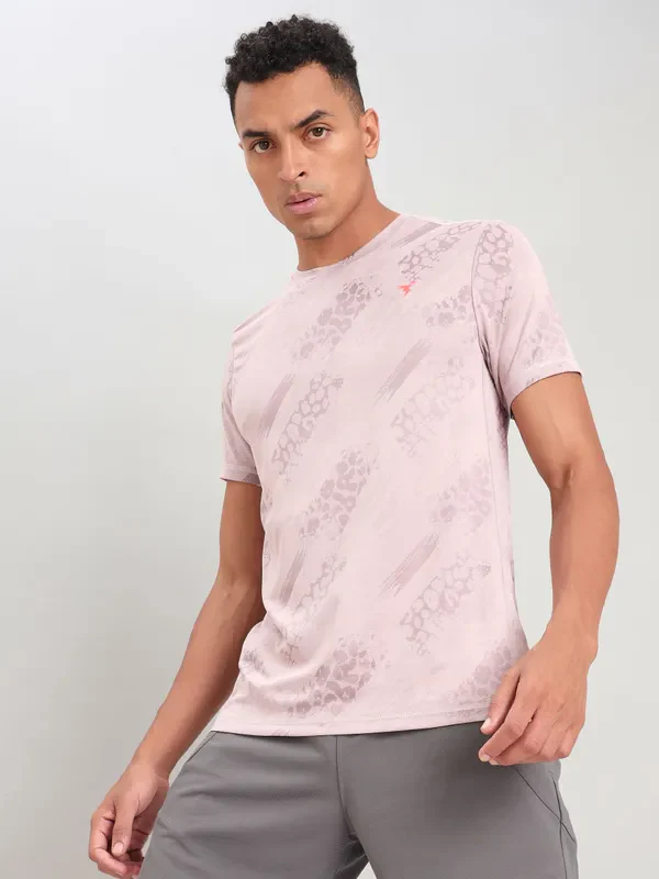Men Jacquard Slim Fit Crew Neck T-shirt with DOUBLE COOL - Image 6