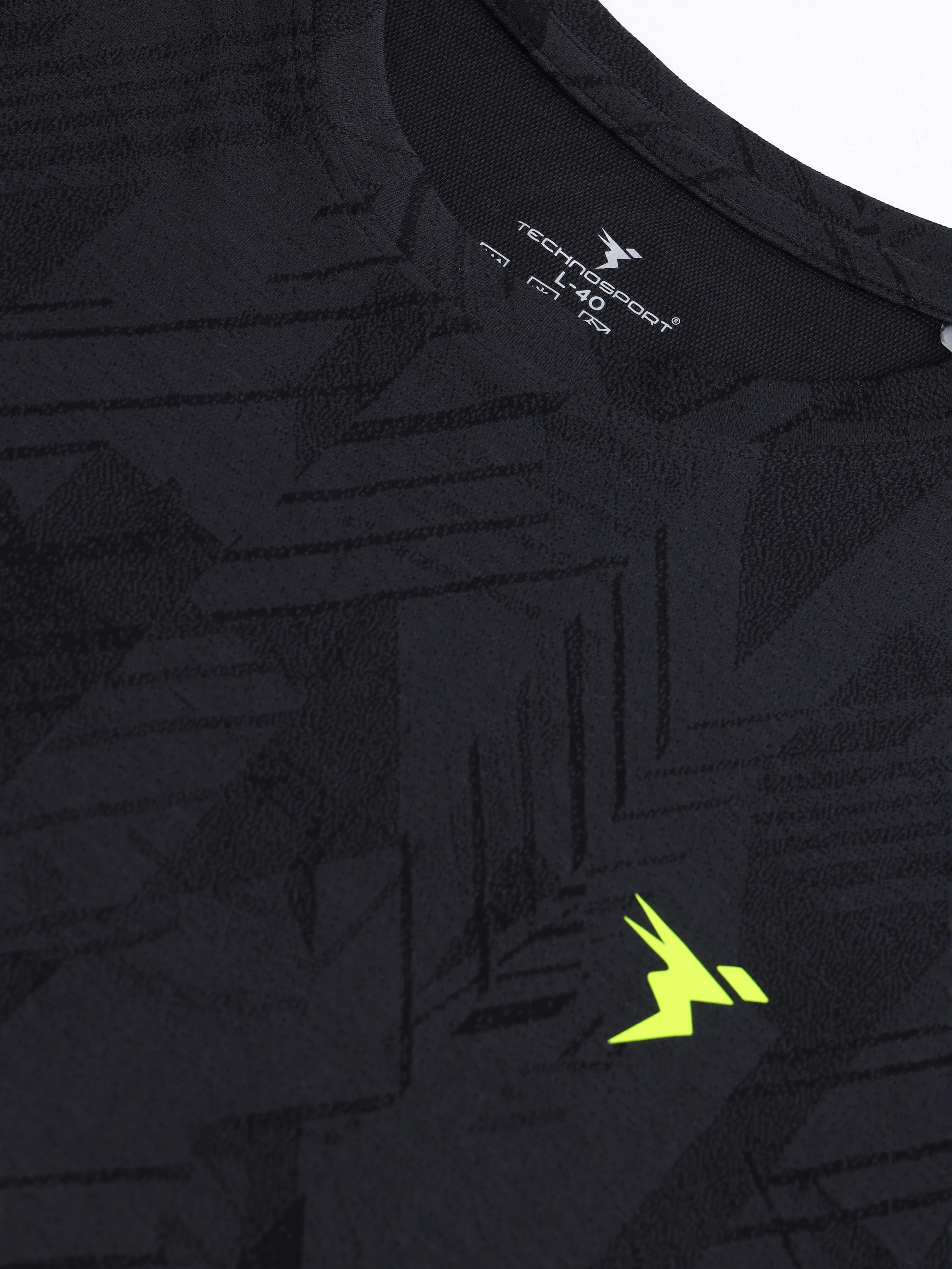 Men Jacquard Slim Fit Crew Neck T-shirt with DOUBLE COOL - Image 7
