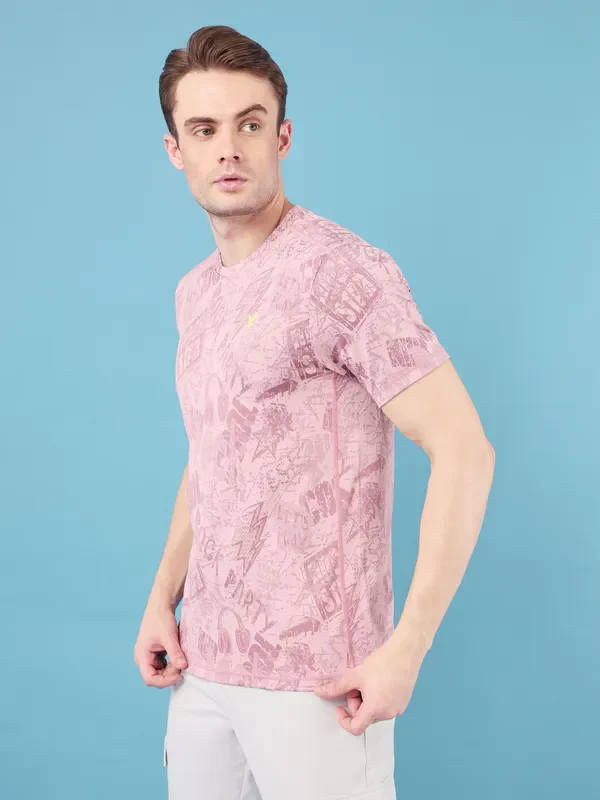 Men Jacquard Slim Fit Crew Neck T-shirt with DOUBLE COOL - Image 4