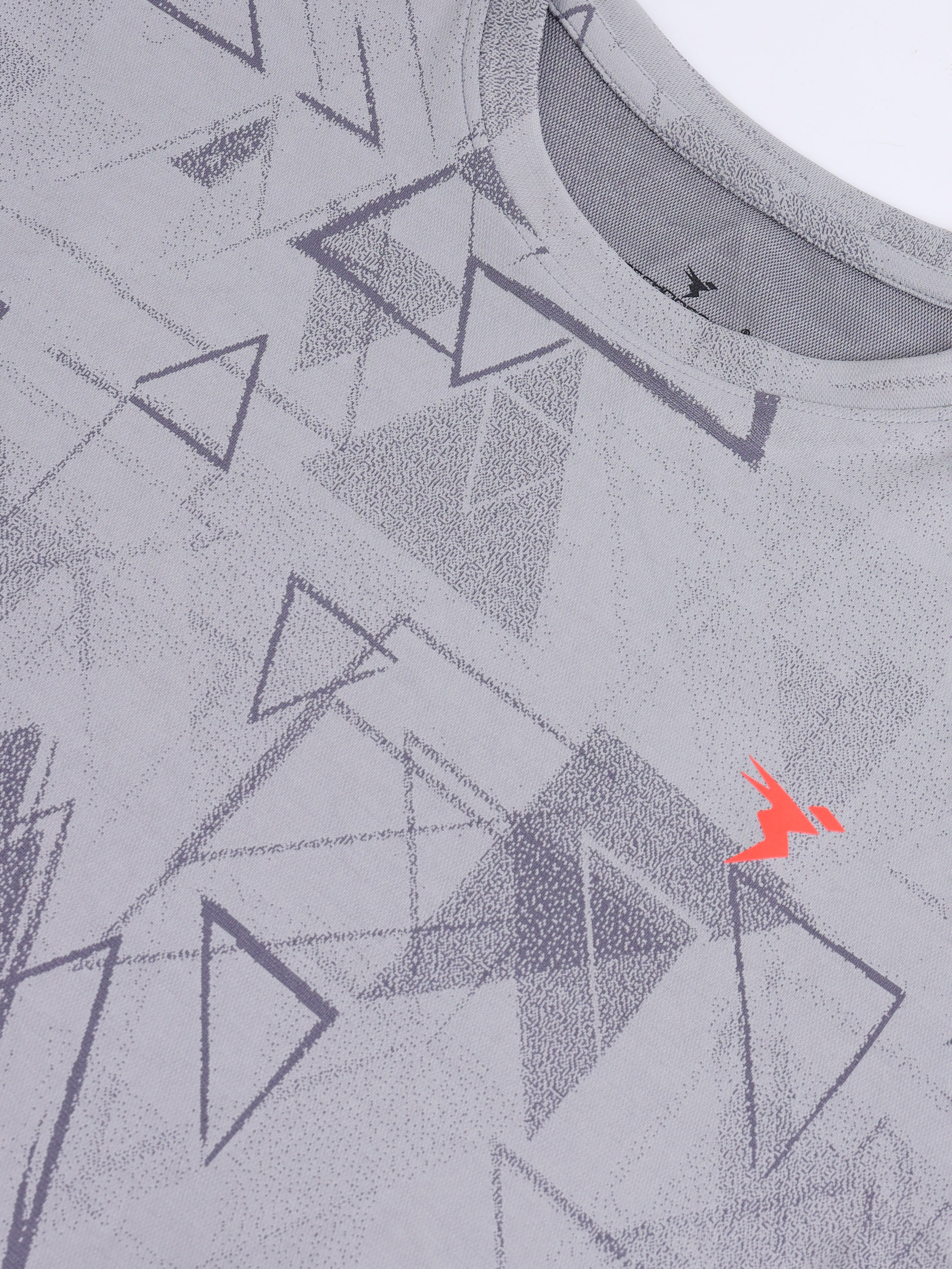 Men Jacquard Slim Fit Crew Neck T-shirt with DOUBLE COOL - Image 7
