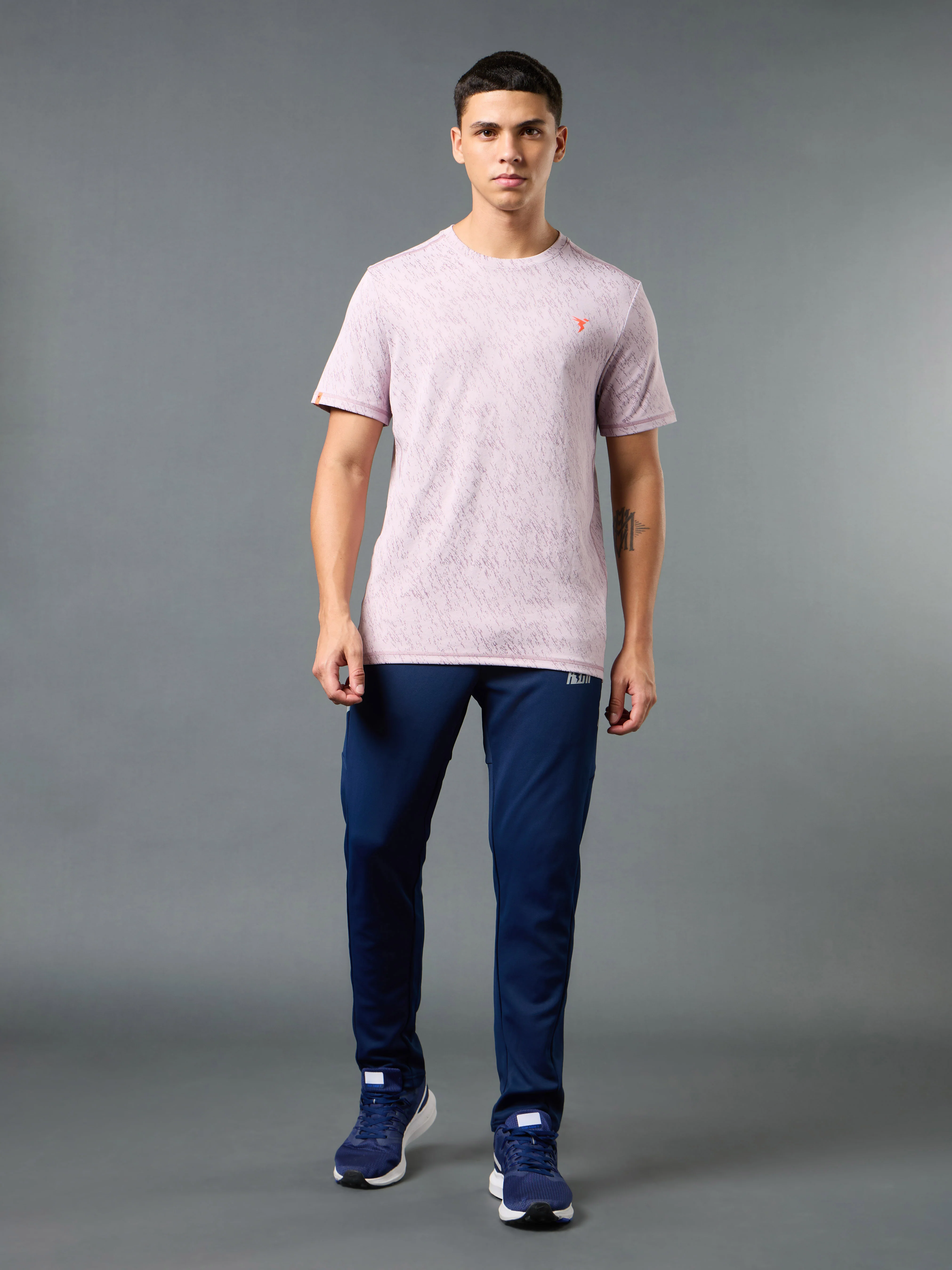 Men Jacquard Slim Fit Crew Neck T-shirt with DOUBLE COOL - Image 5