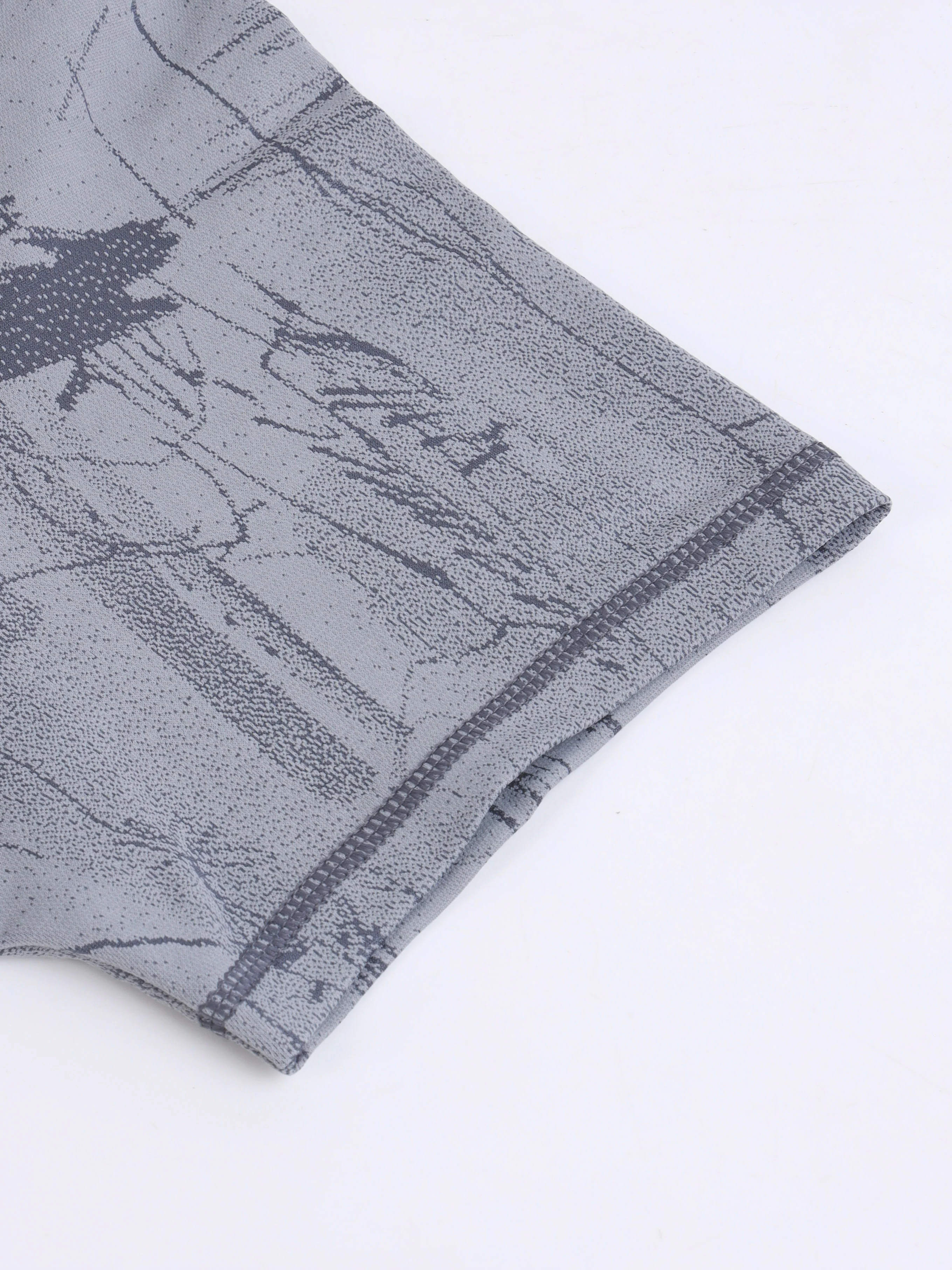 Men Jacquard Slim Fit Crew Neck T-shirt with DOUBLE COOL - Image 8