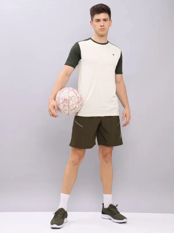 Men Colorblock Slim Fit Crew Neck T-shirt with TECHNO COOL+ - Image 2