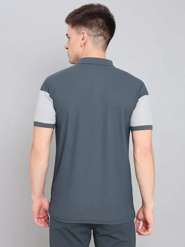 Men Colorblock Slim Fit Polo T-shirt with MATPIQ - Image 5