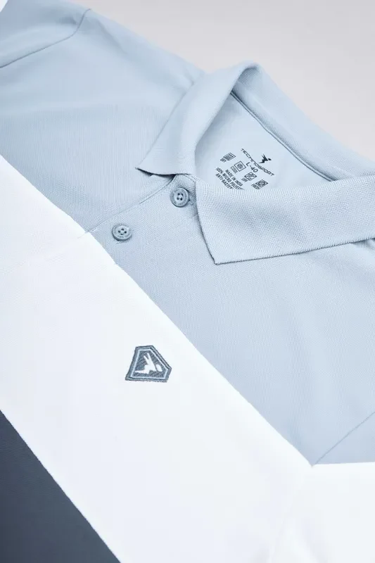 Men Colorblock Slim Fit Polo T-shirt with MATPIQ - Image 9