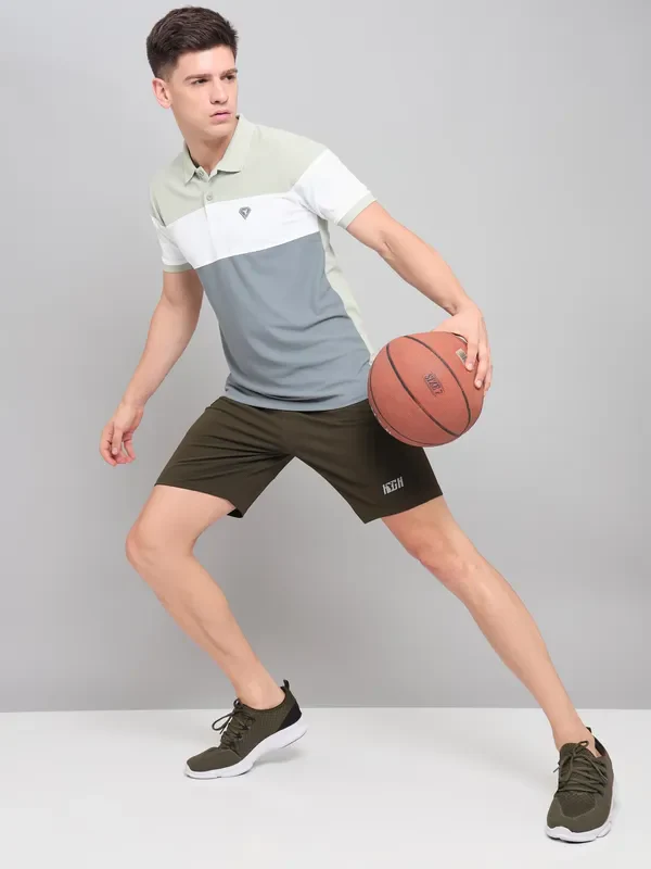 Men Colorblock Slim Fit Polo T-shirt with MATPIQ - Image 6