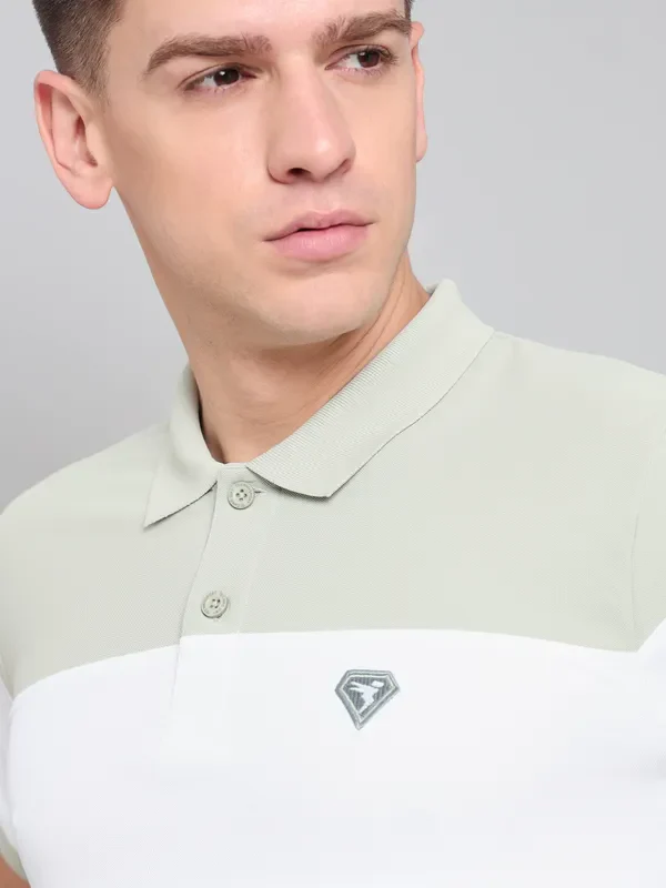 Men Colorblock Slim Fit Polo T-shirt with MATPIQ - Image 7