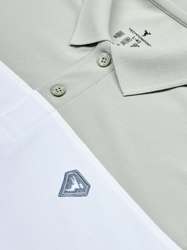 Men Colorblock Slim Fit Polo T-shirt with MATPIQ - Image 9