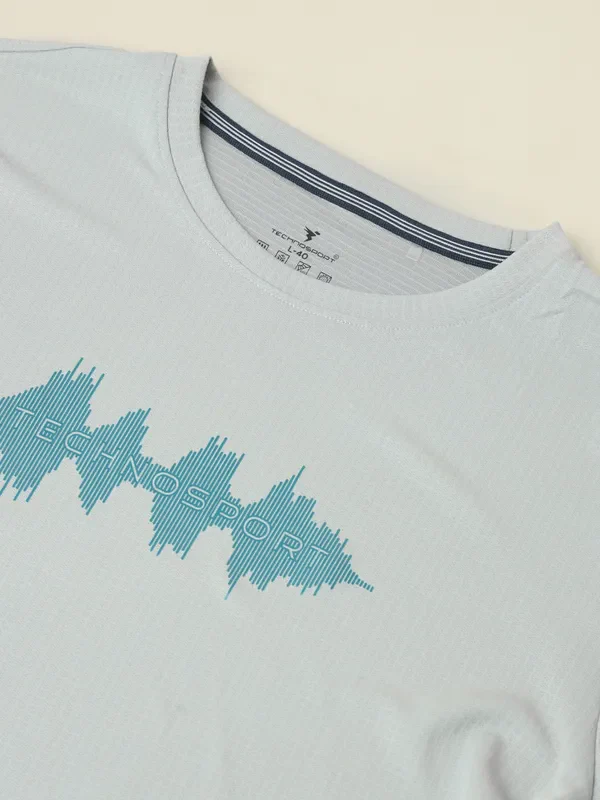 Men Printed Regular Fit Crew Neck T-shirt with TECHNO COOL+ - Image 7