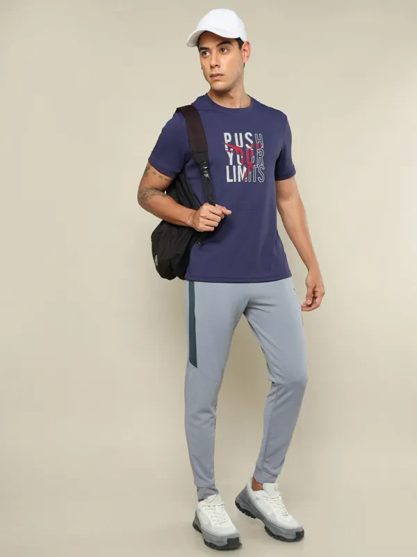 Men Printed Regular Fit Crew Neck T-shirt with TECHNO COOL+ - Image 4