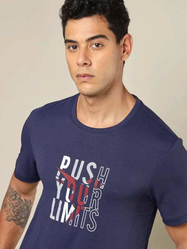 Men Printed Regular Fit Crew Neck T-shirt with TECHNO COOL+ - Image 6