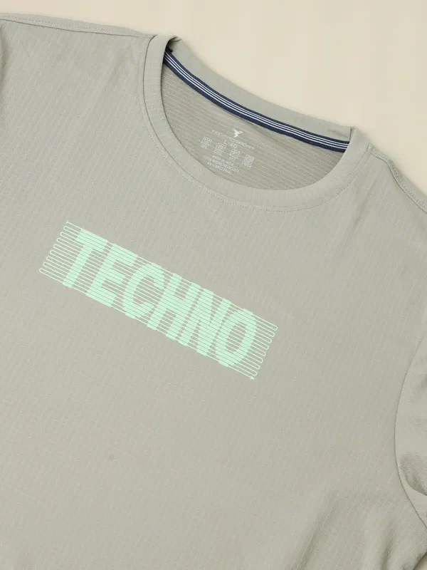 Men Printed Regular Fit Crew Neck T-shirt with TECHNO COOL+ - Image 8
