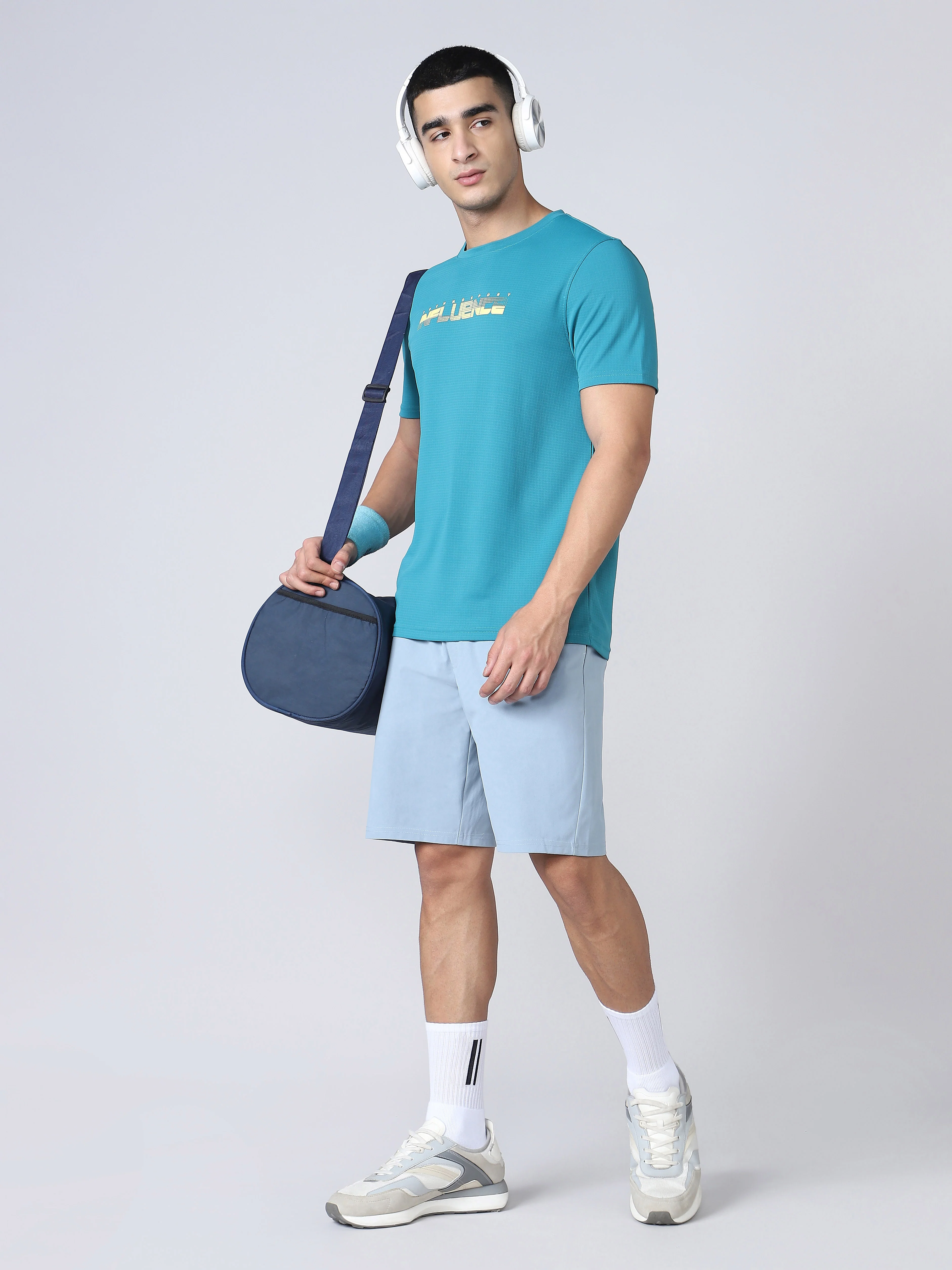 Men Printed Regular Fit Crew Neck T-shirt with TECHNO COOL+ - Image 5