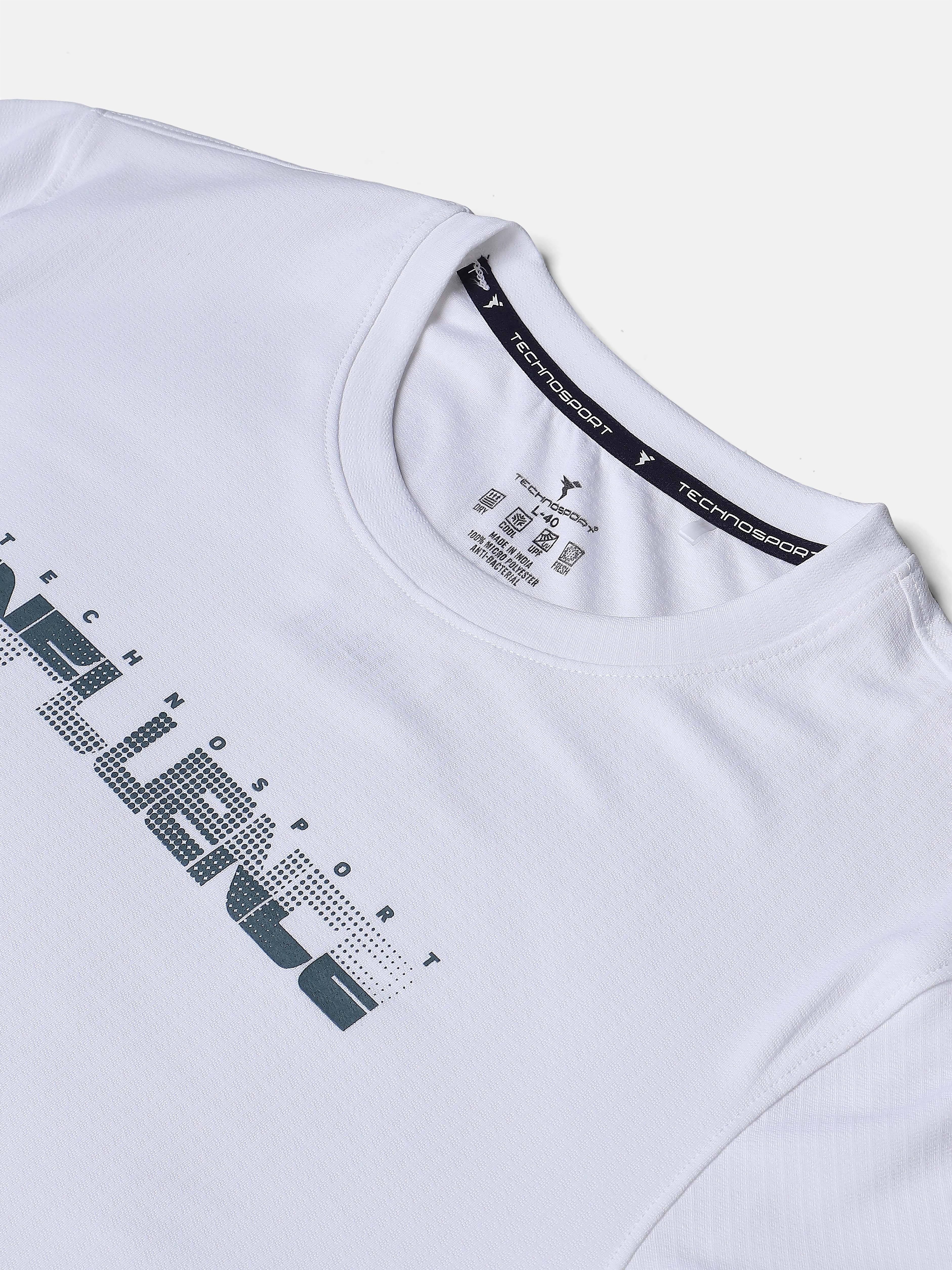 Men Printed Regular Fit Crew Neck T-shirt with TECHNO COOL+ - Image 9