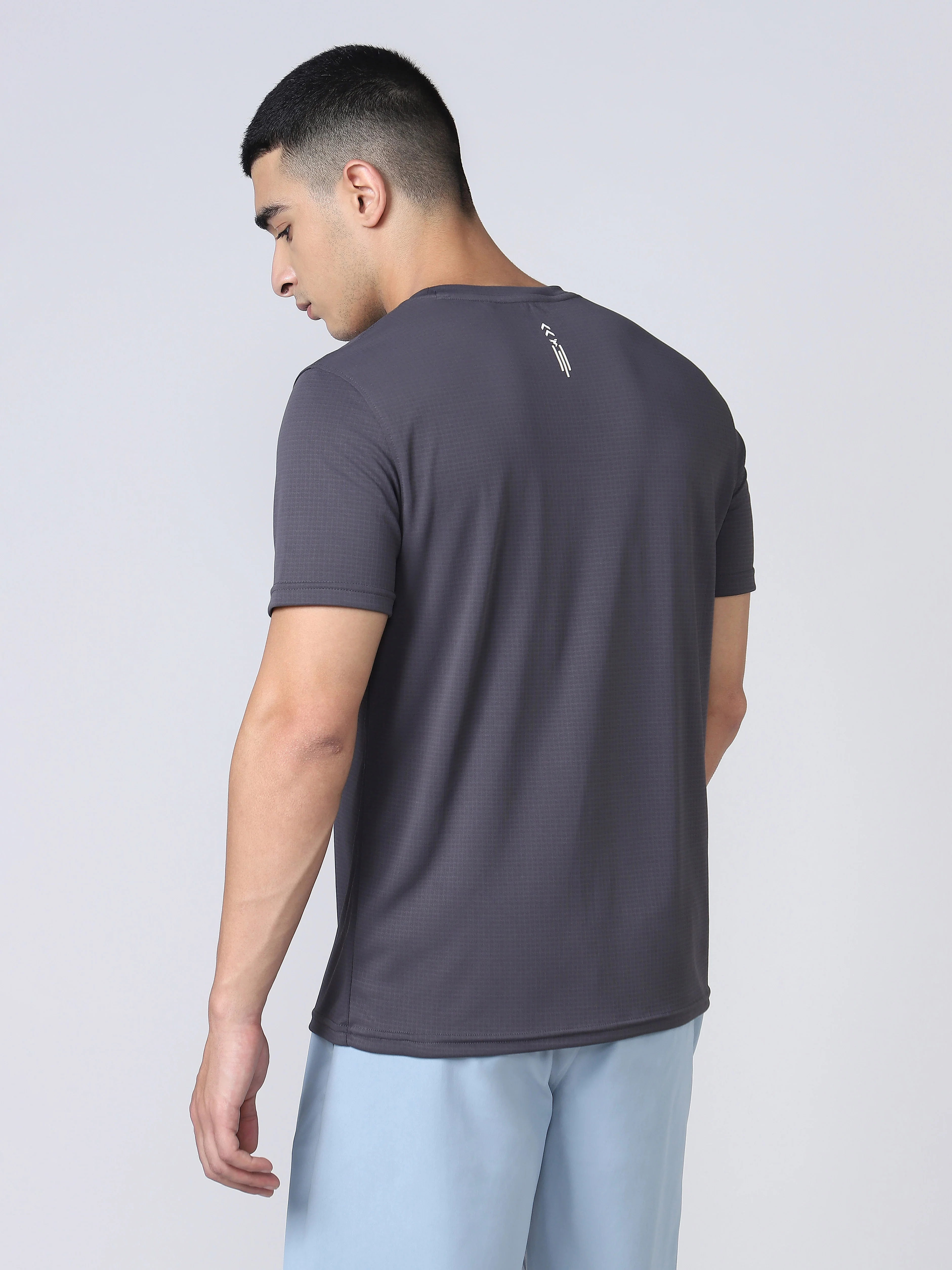 Men Printed Regular Fit Crew Neck T-shirt with TECHNO COOL+ - Image 2