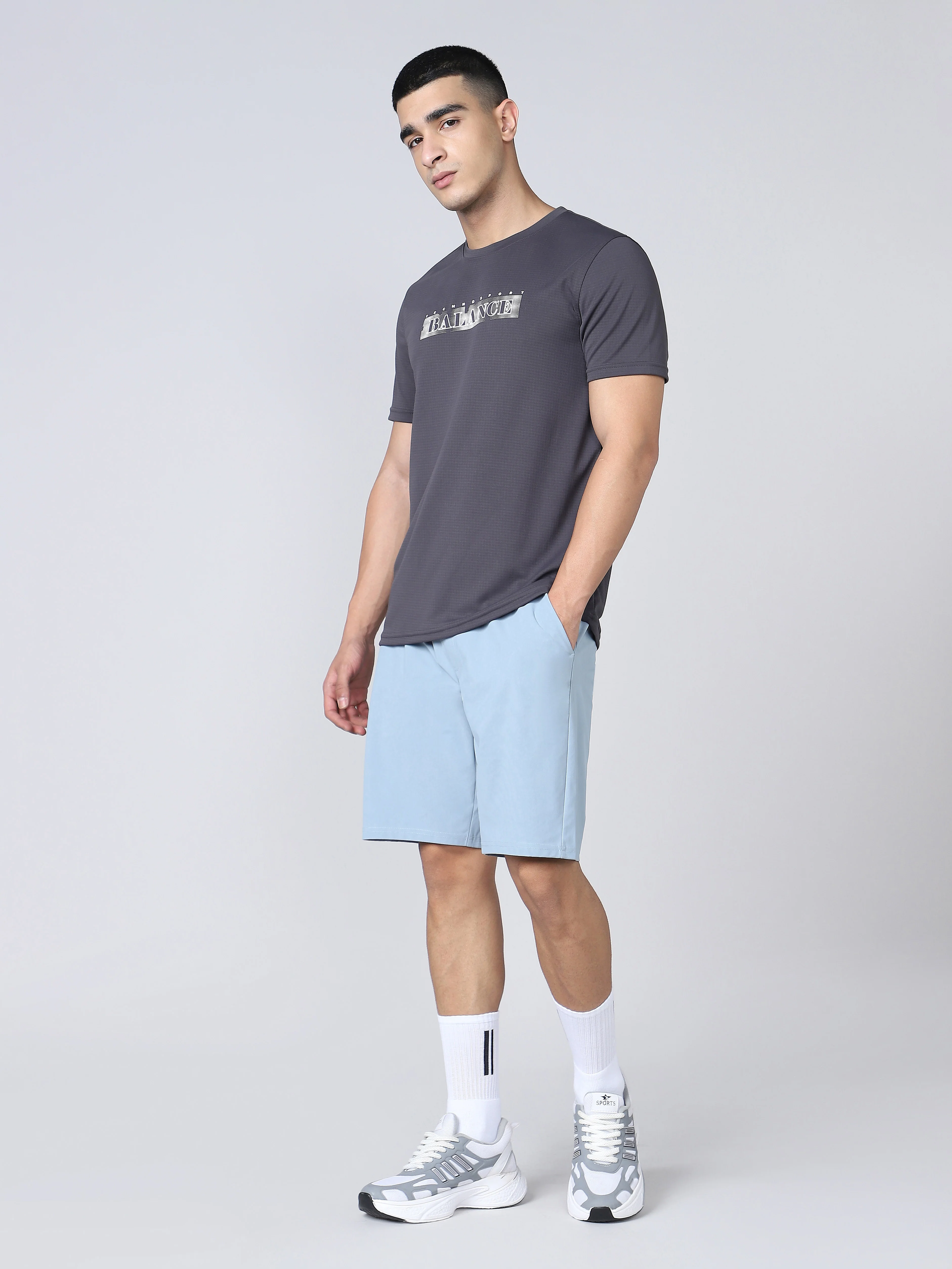 Men Printed Regular Fit Crew Neck T-shirt with TECHNO COOL+ - Image 6