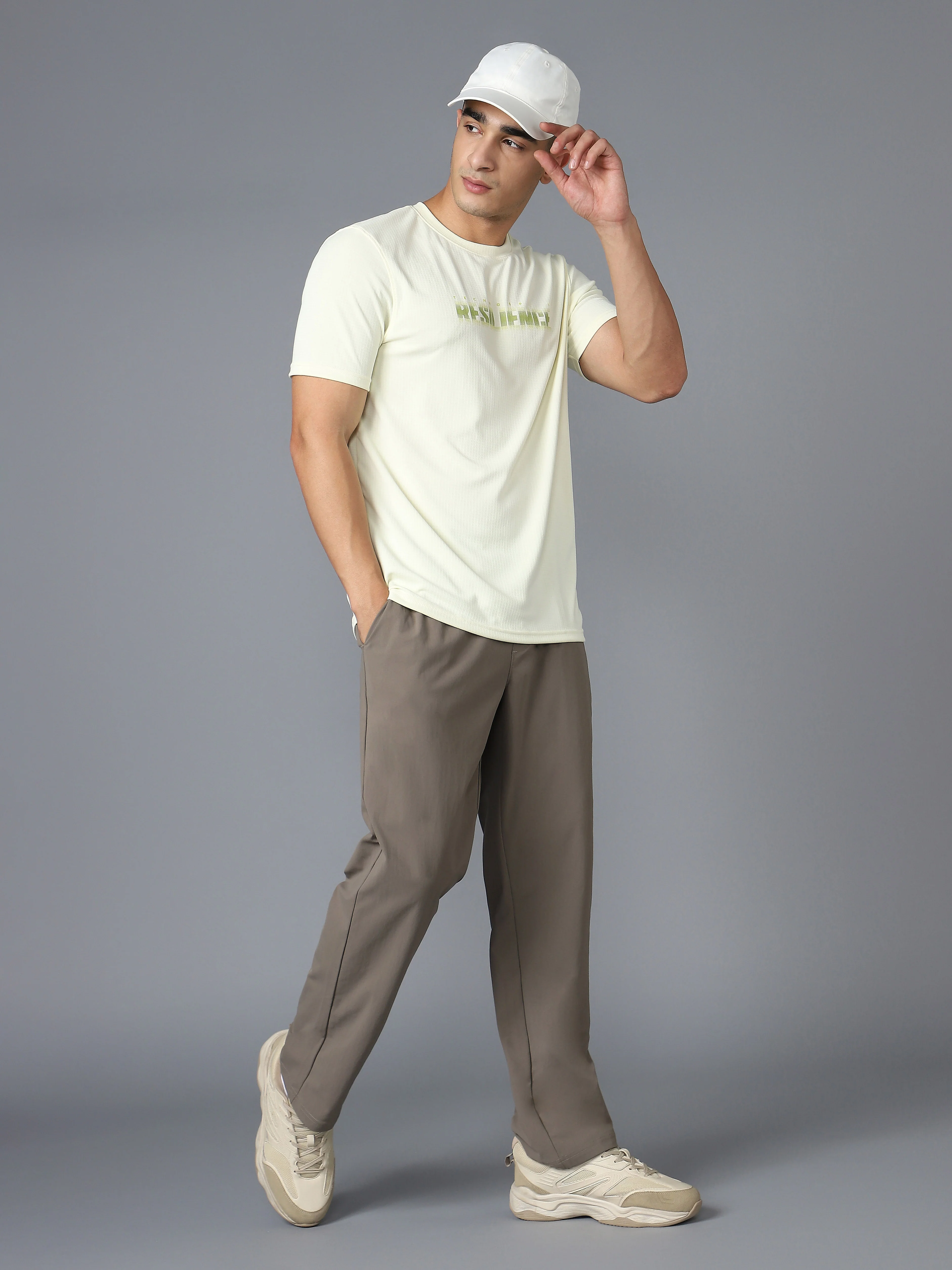 Men Printed Regular Fit Crew Neck T-shirt with TECHNO COOL+ - Image 5