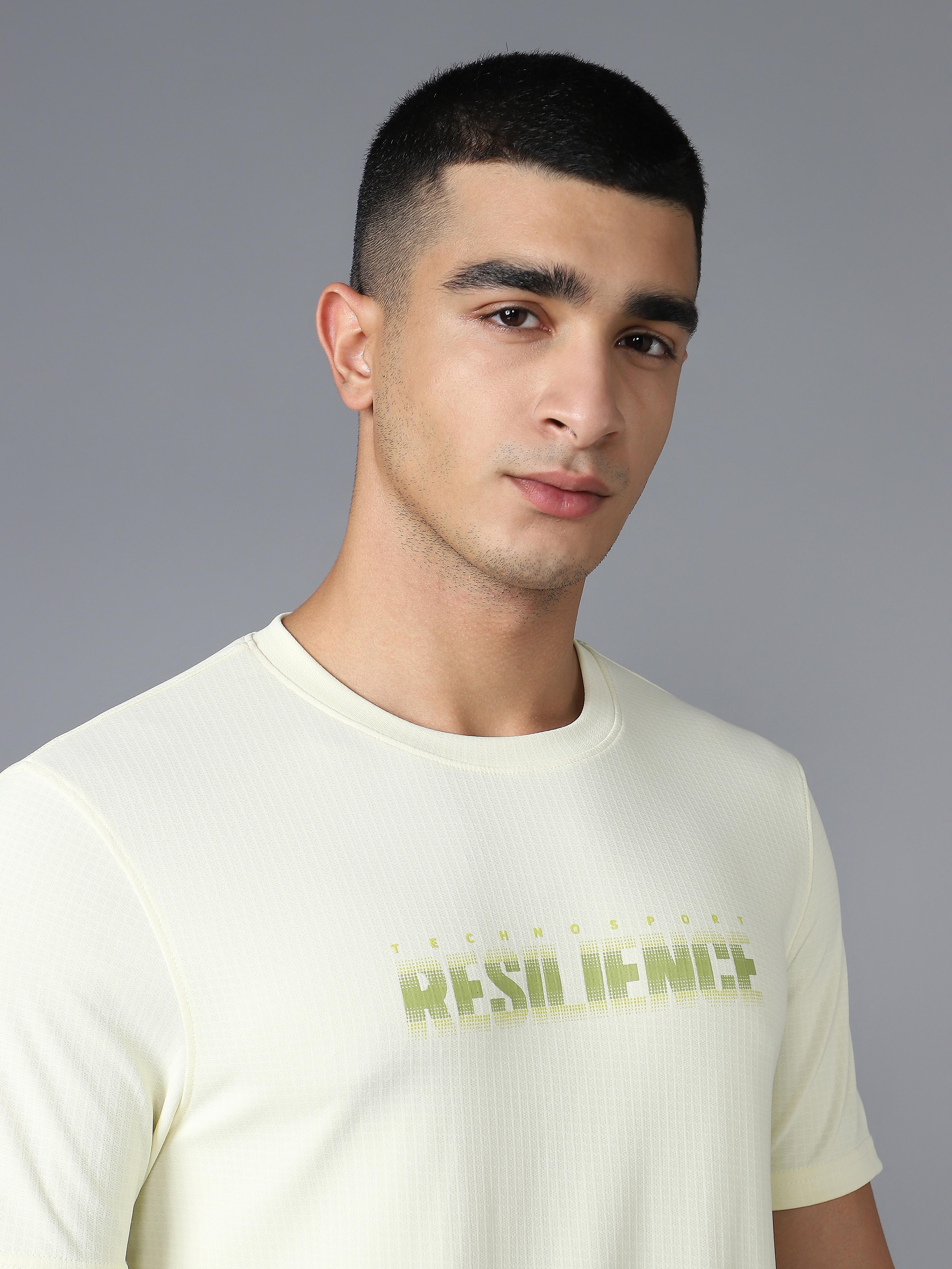 Men Printed Regular Fit Crew Neck T-shirt with TECHNO COOL+ - Image 7
