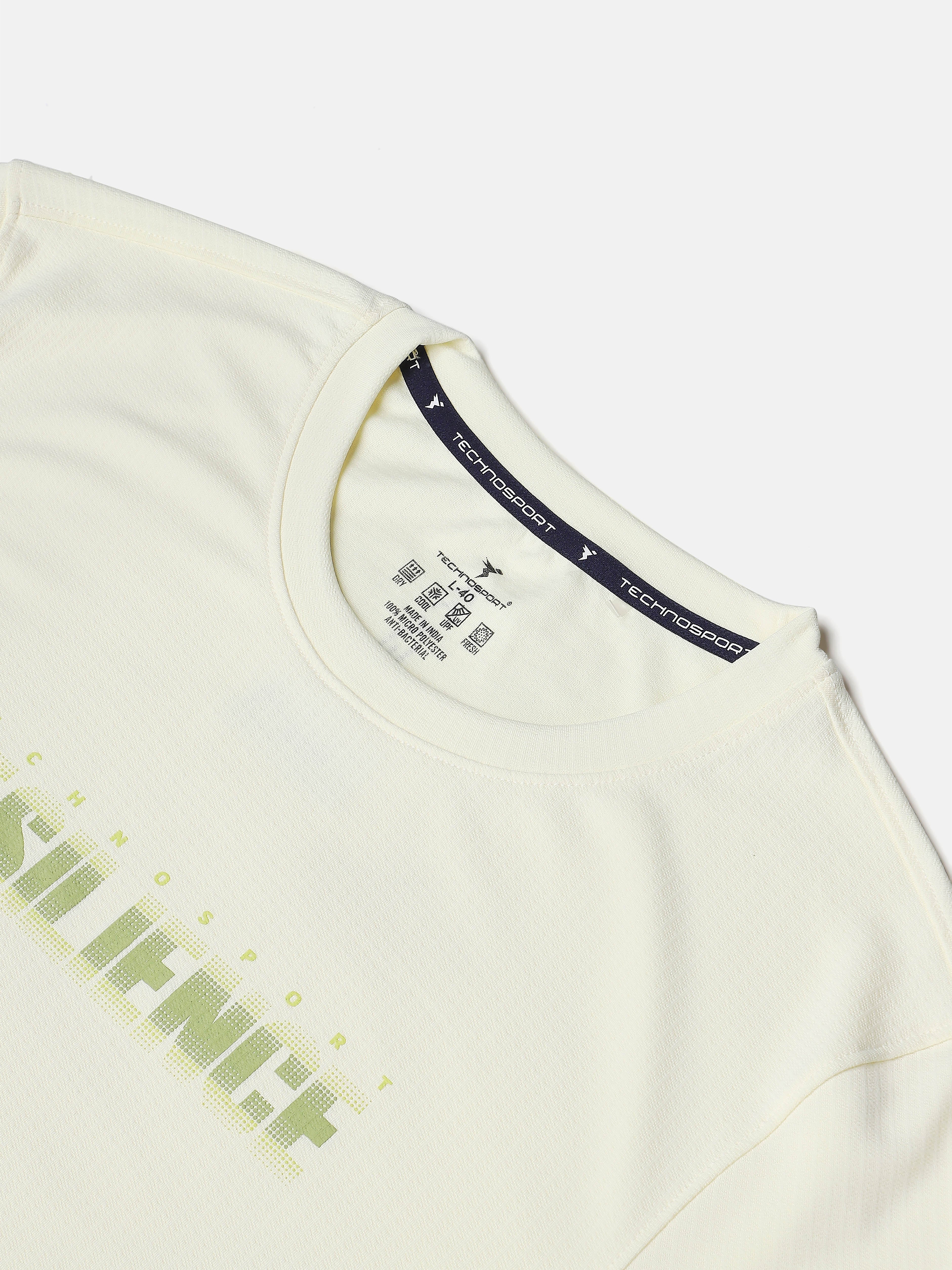 Men Printed Regular Fit Crew Neck T-shirt with TECHNO COOL+ - Image 9