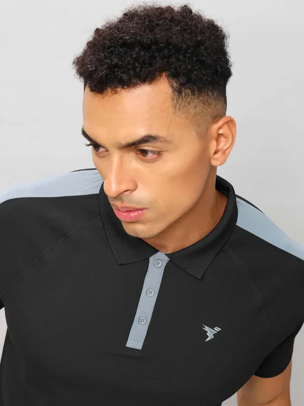 Men Colorblock Slim Fit Polo T-shirt with MATPIQ - Image 7