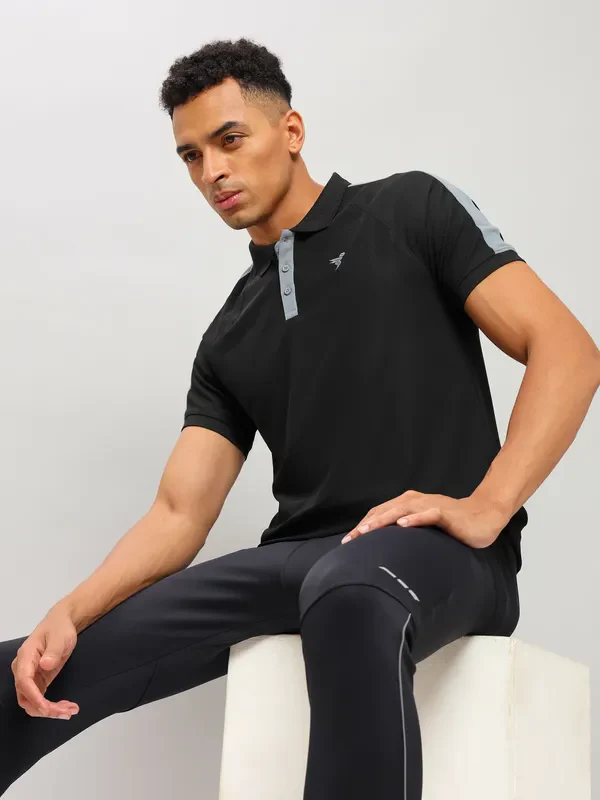 Men Colorblock Slim Fit Polo T-shirt with MATPIQ - Image 8