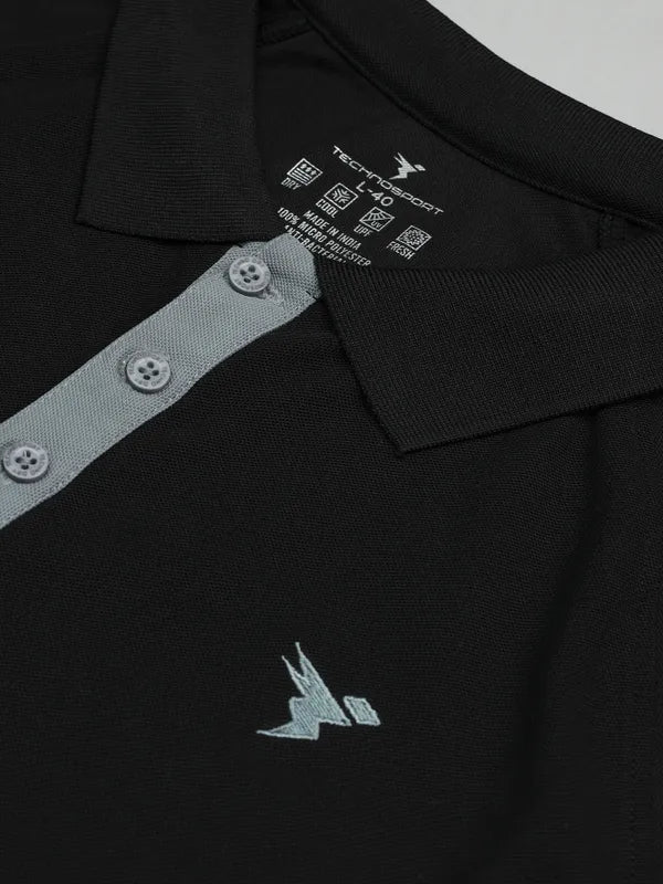 Men Colorblock Slim Fit Polo T-shirt with MATPIQ - Image 9