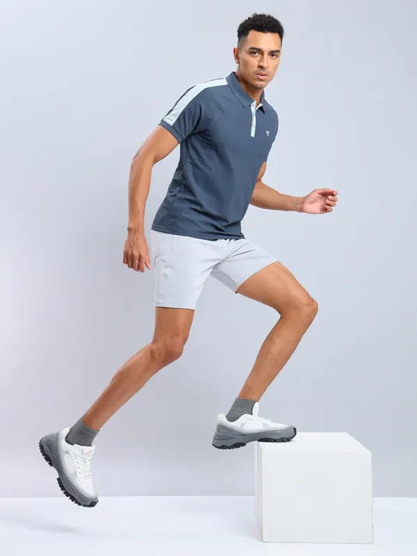 Men Colorblock Slim Fit Polo T-shirt with MATPIQ - Image 6