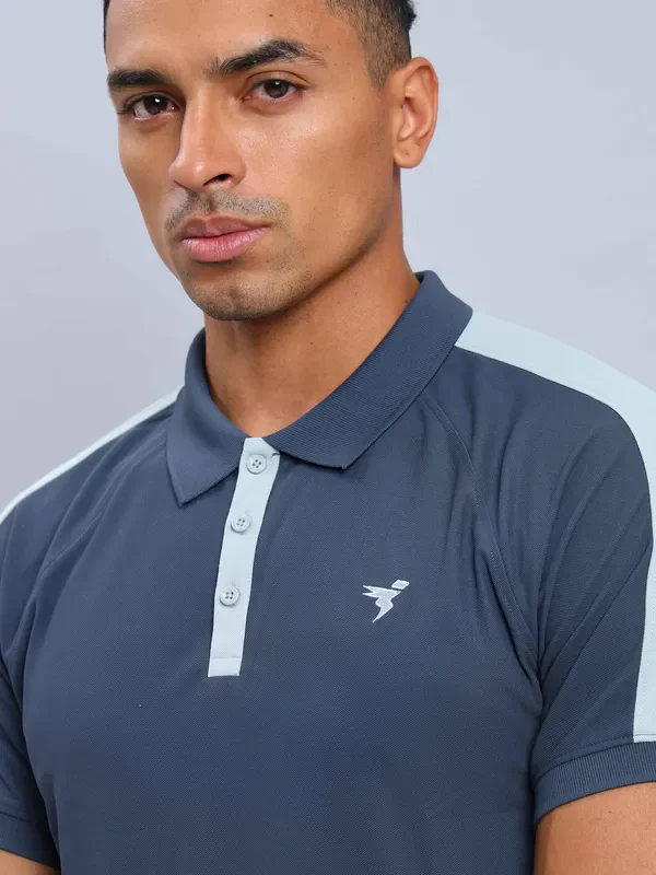 Men Colorblock Slim Fit Polo T-shirt with MATPIQ - Image 8