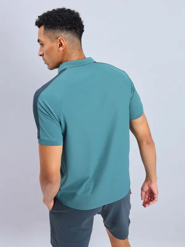 Men Colorblock Slim Fit Polo T-shirt with MATPIQ - Image 4