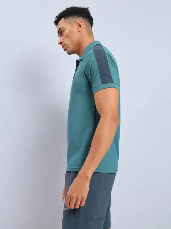 Men Colorblock Slim Fit Polo T-shirt with MATPIQ - Image 5