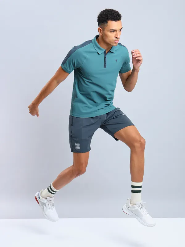Men Colorblock Slim Fit Polo T-shirt with MATPIQ - Image 7