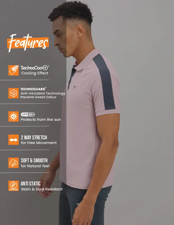 Men Colorblock Slim Fit Polo T-shirt with MATPIQ - Image 6