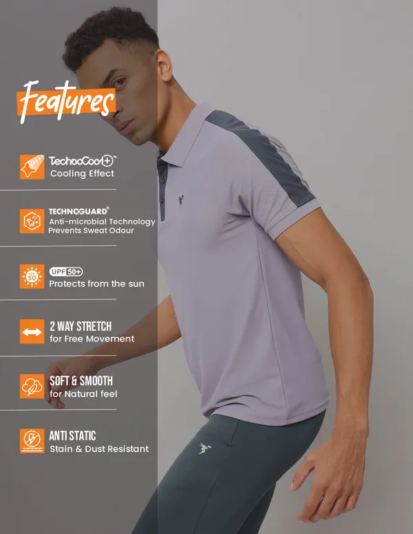 Men Colorblock Slim Fit Polo T-shirt with MATPIQ - Image 6