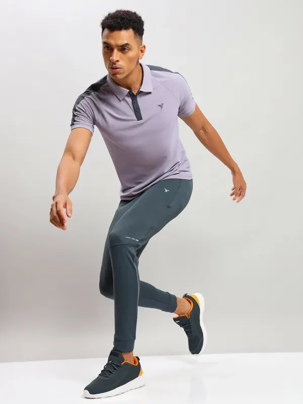 Men Colorblock Slim Fit Polo T-shirt with MATPIQ - Image 7