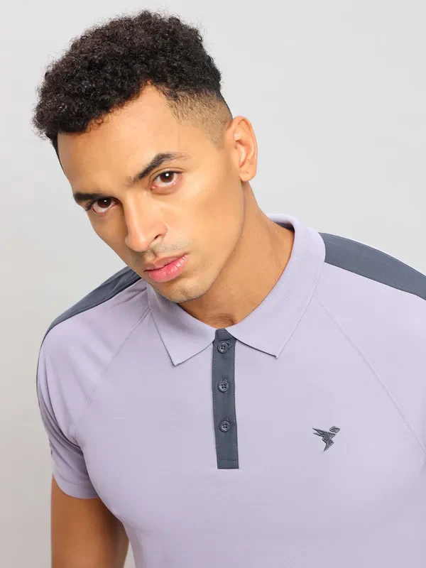 Men Colorblock Slim Fit Polo T-shirt with MATPIQ - Image 8