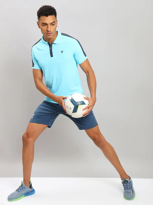 Men Colorblock Slim Fit Polo T-shirt with MATPIQ - Image 10