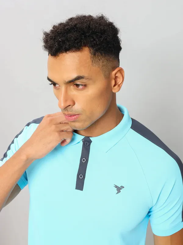 Men Colorblock Slim Fit Polo T-shirt with MATPIQ - Image 7