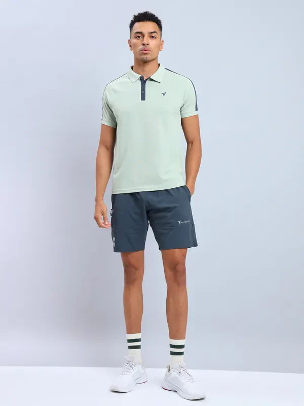Men Colorblock Slim Fit Polo T-shirt with MATPIQ - Image 2