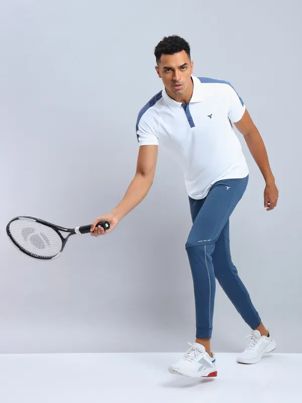 Men Colorblock Slim Fit Polo T-shirt with MATPIQ - Image 5