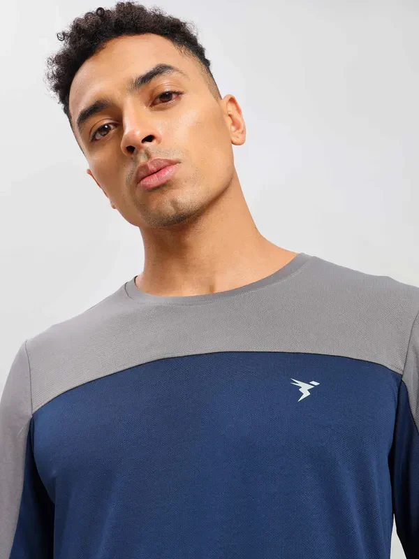 Men Colorblock Slim Fit Crew Neck T-shirt with TECHNO COOL+ - Image 6