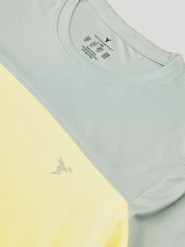 Men Colorblock Slim Fit Crew Neck T-shirt with TECHNO COOL+ - Image 7
