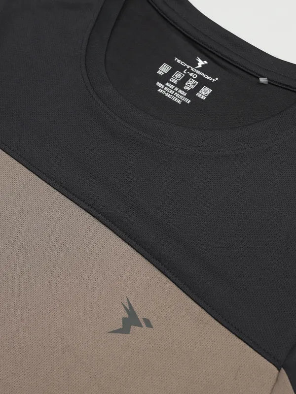 Men Colorblock Slim Fit Crew Neck T-shirt with TECHNO COOL+ - Image 8